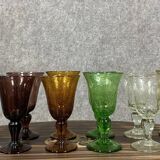 Biot: magnificent series of 12 bubble glasses in 6 different colors