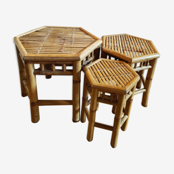 Tables gigogne bambou