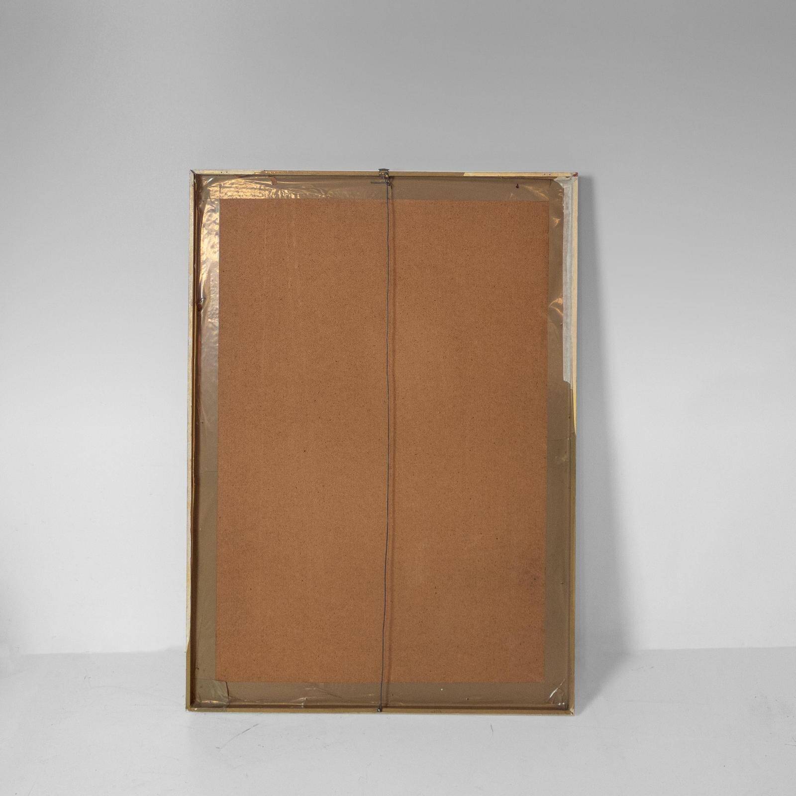 Affiche lithographique d'art moderne italien des années 1970 créée par Angela Trapani