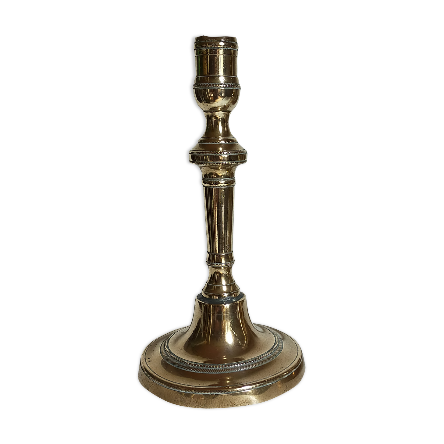 PRODUIT POP UP BEAU BAZAR Bougeoir haut laiton massif ancien