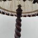 CHARLES DUDOUYT vintage floor lamp, turned wood