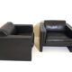 Knoll Studio Line set of 2 leather armchairs by Jürgen Lange