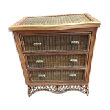 Commode rotin