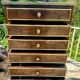 Mahogany and burl chest of drawers, 19th century