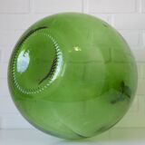 Dame-jeanne XXL / bouteille verte transparente vintage / verre soufflé à la main / vase de sol