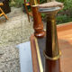 Table de nuit bois vernis vintage