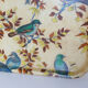 Fiber service tray, bird decorations, vintage