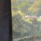 19th century realistic school - HST - Eugène Emile Fauconnier - Landscape with a river