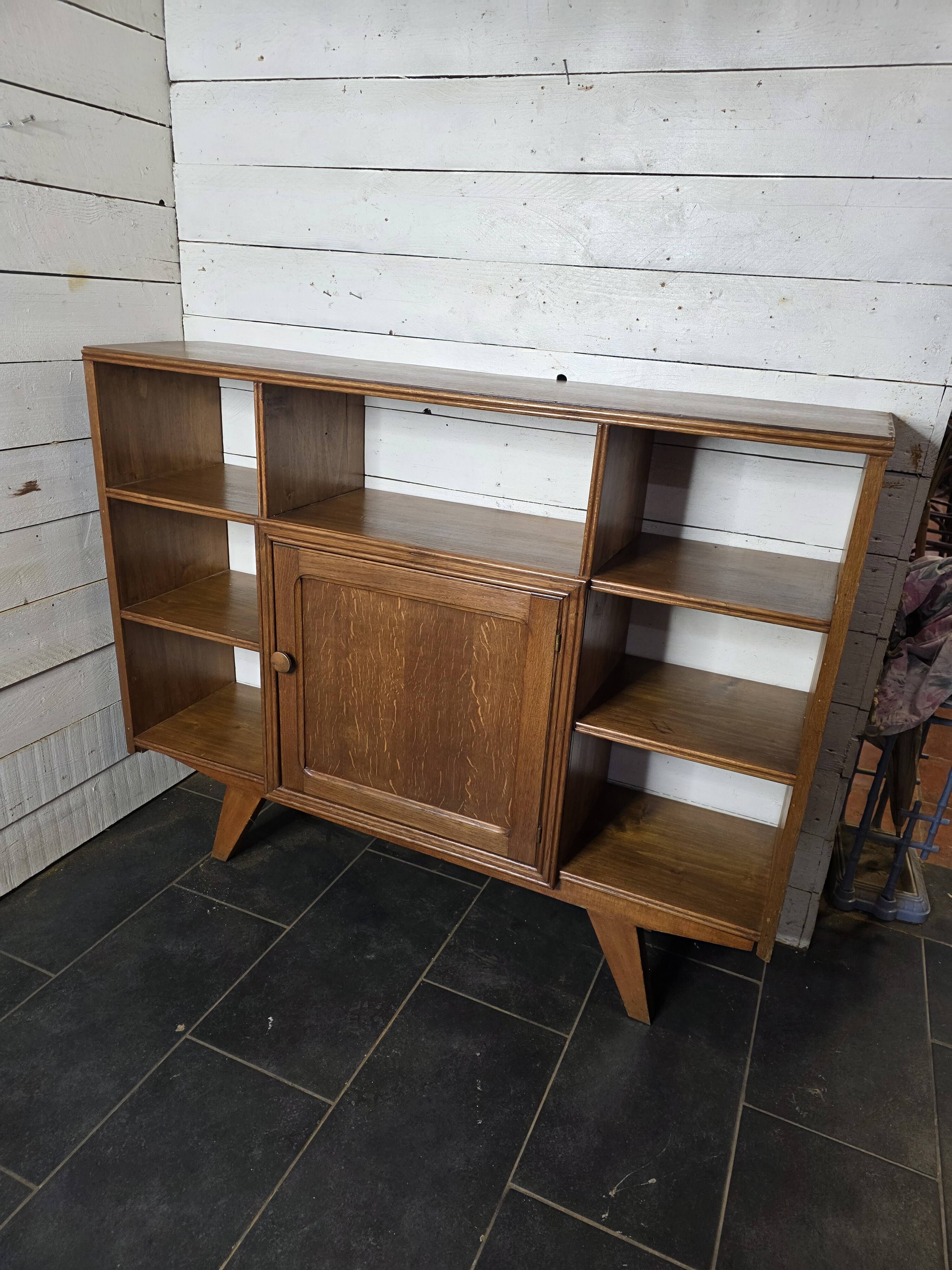 Vintage 60s bookcase sideboard