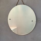 Old beveled round mirror 60cm