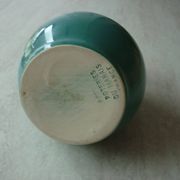 Green/duck blue ceramic milk jug
