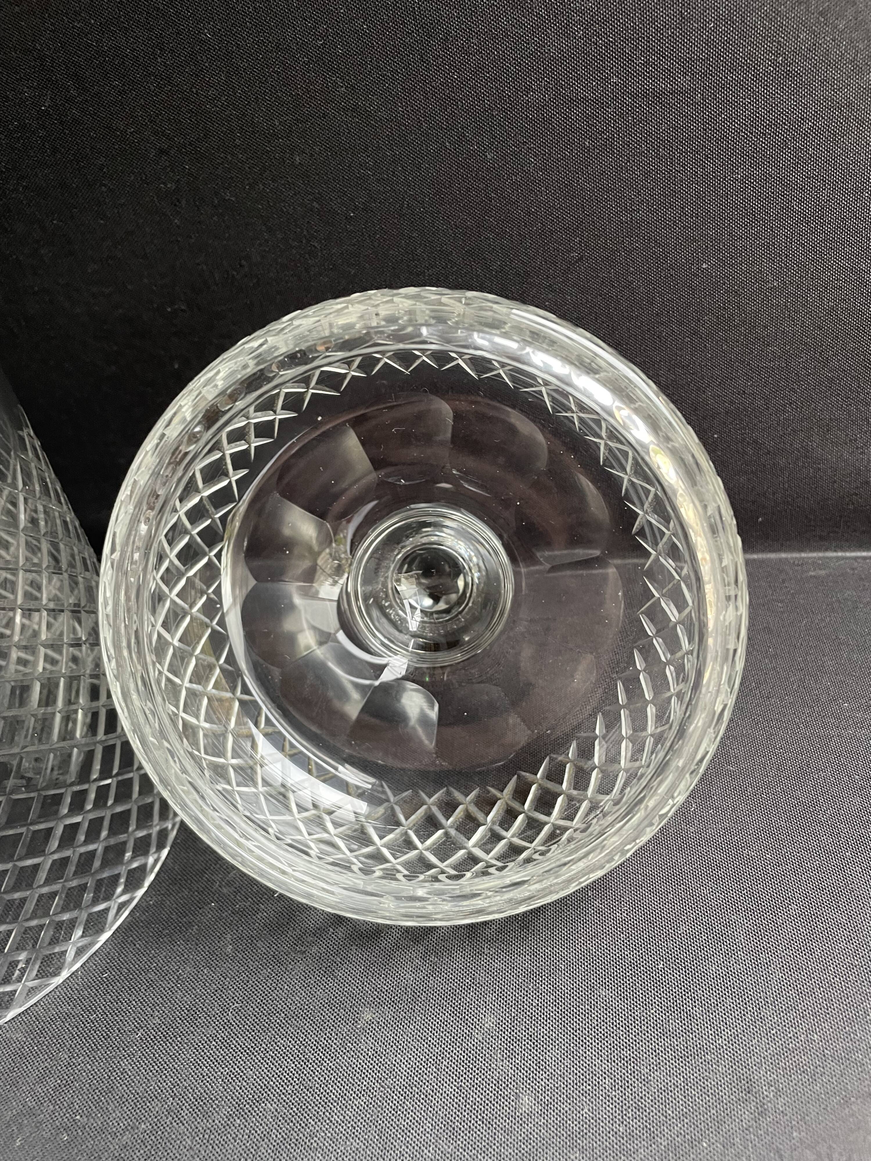 Cut crystal covered pot attributed to Saint Louis