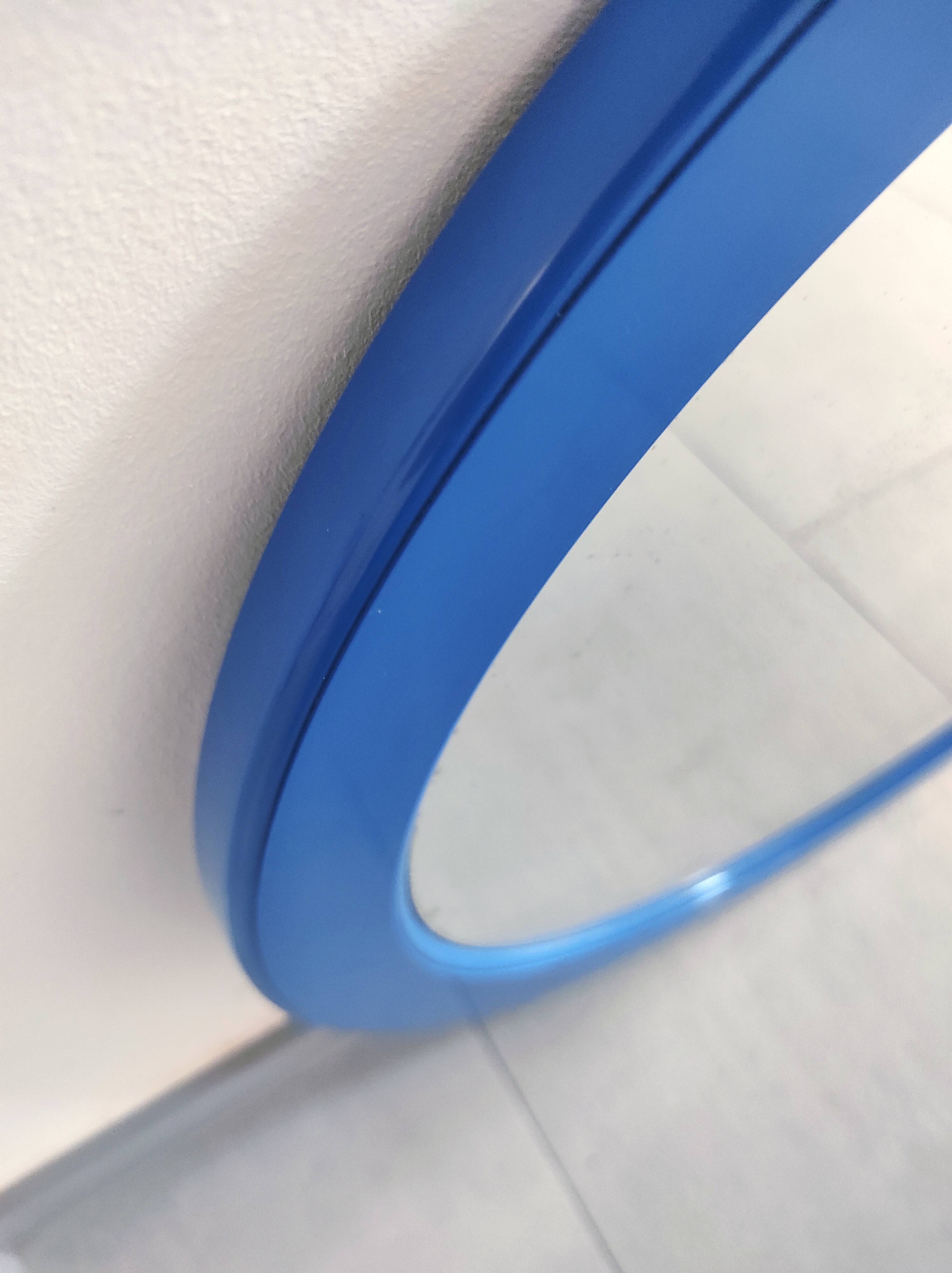 Miroir rond bleu, 1970