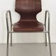Set of Six Curved Beech Desk Chairs by Pagholz Flötotto with Armrests, Germ