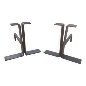 Paire de chenets en fonte,