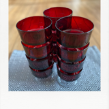 Set of 12 glasses with arcoroc foot BP