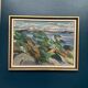 Large original Swedish oil on canvas – "Rocky Shore" – Signed – vintage and framed – 91 × 70 cm (35.8 in × 27.6 in)