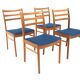 Set de 4 chaises scandinave en teck, Valdemarksvik, Suède, 1960
