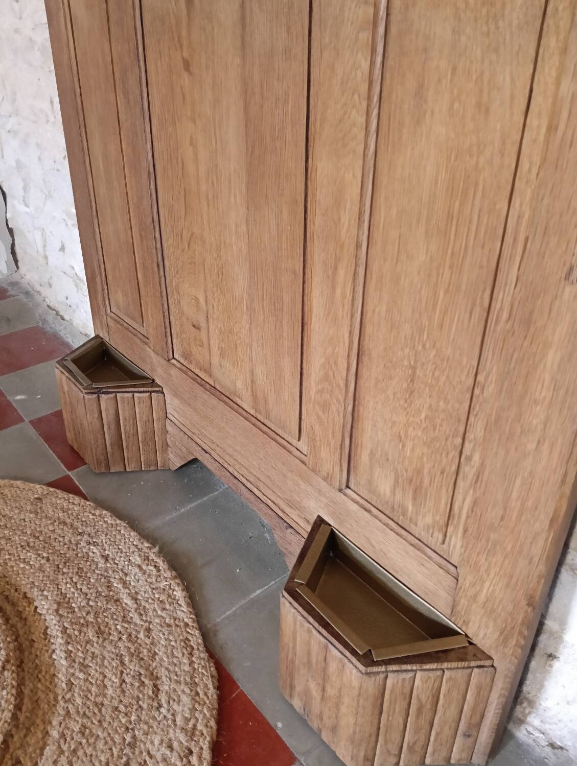 Coat rack solid oak wardrobe