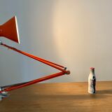Office lamp architect aluminor France vintage 70s orange