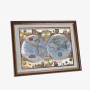Carte accvrat avec cadre en bois
