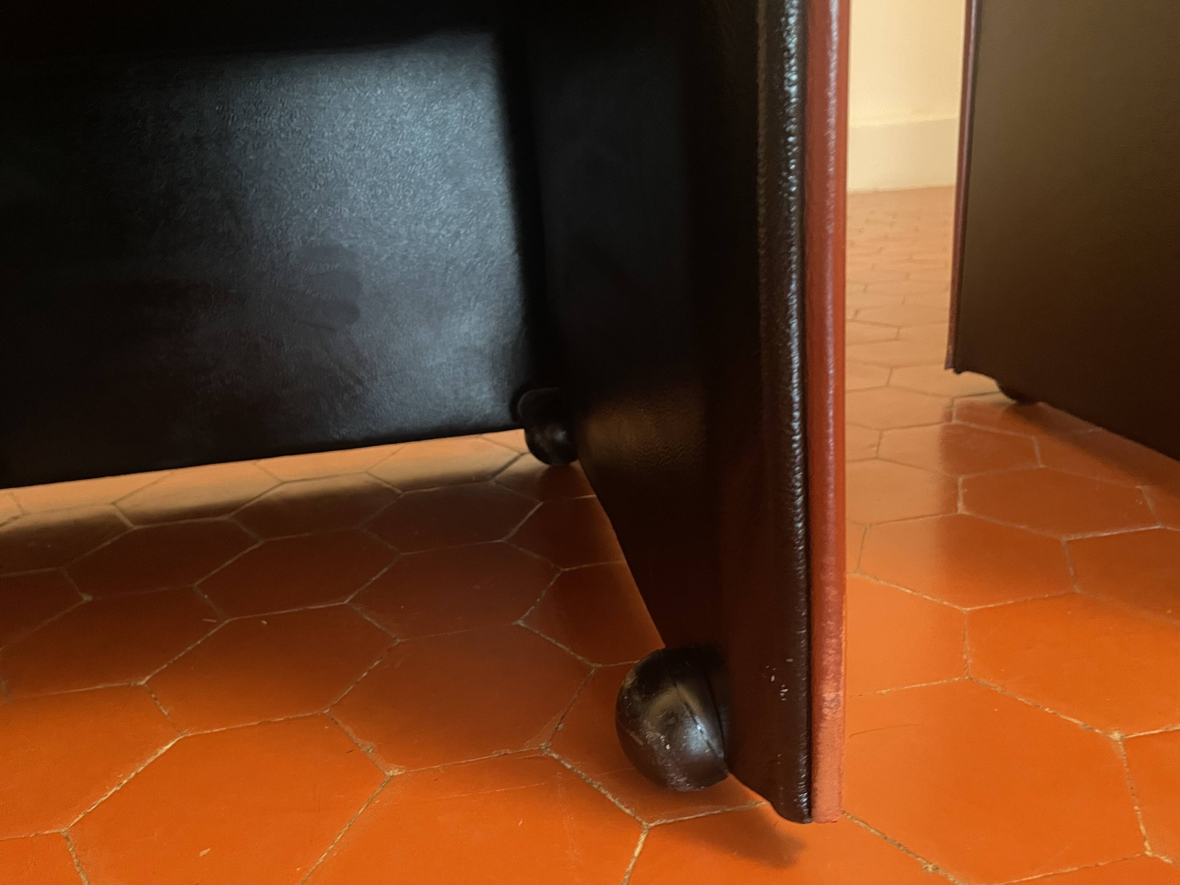 Mario Bellini - pair of BREAK 401 leather armchairs for CASSINA