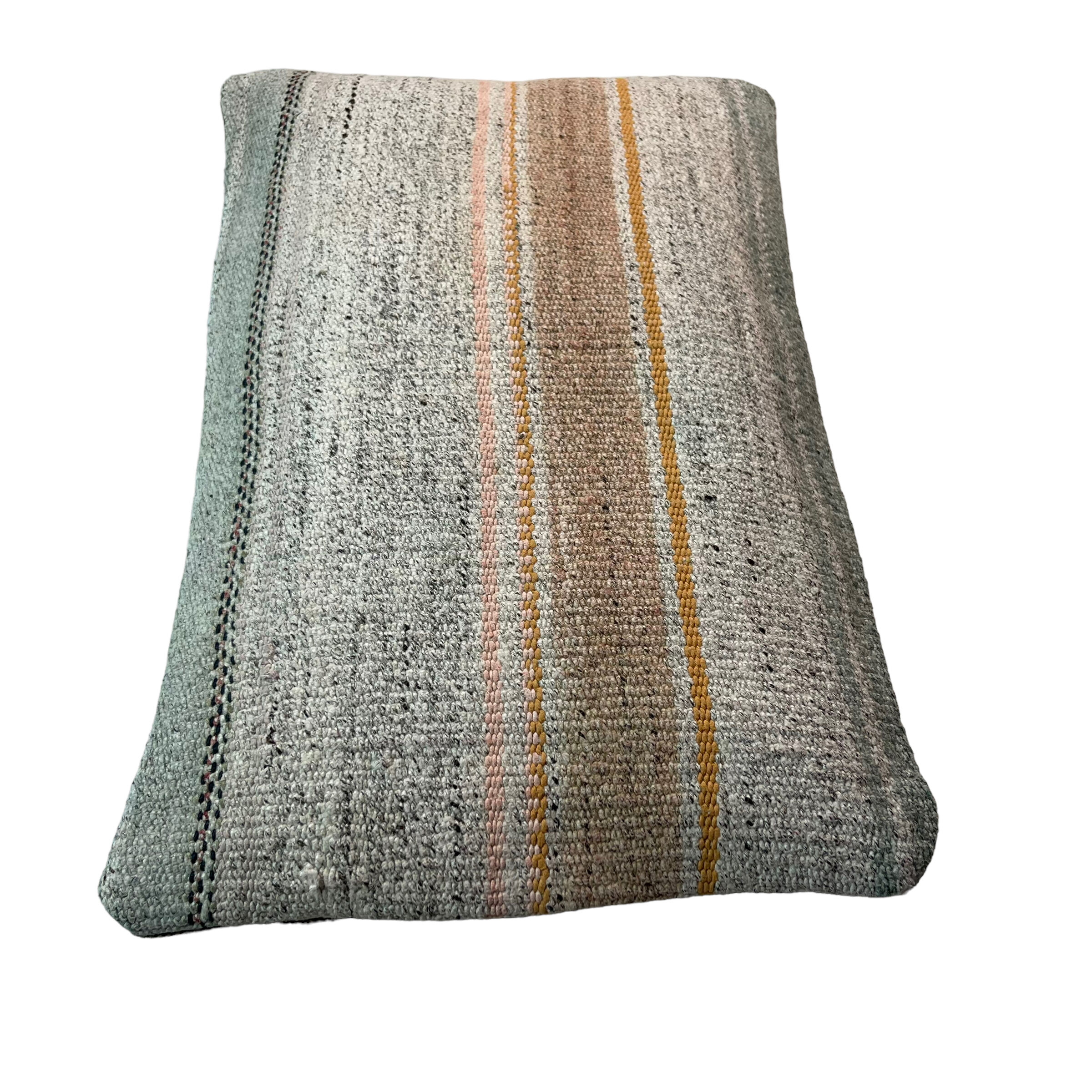 Vintage turkish kilim cushion cover, 30 x 50 cm