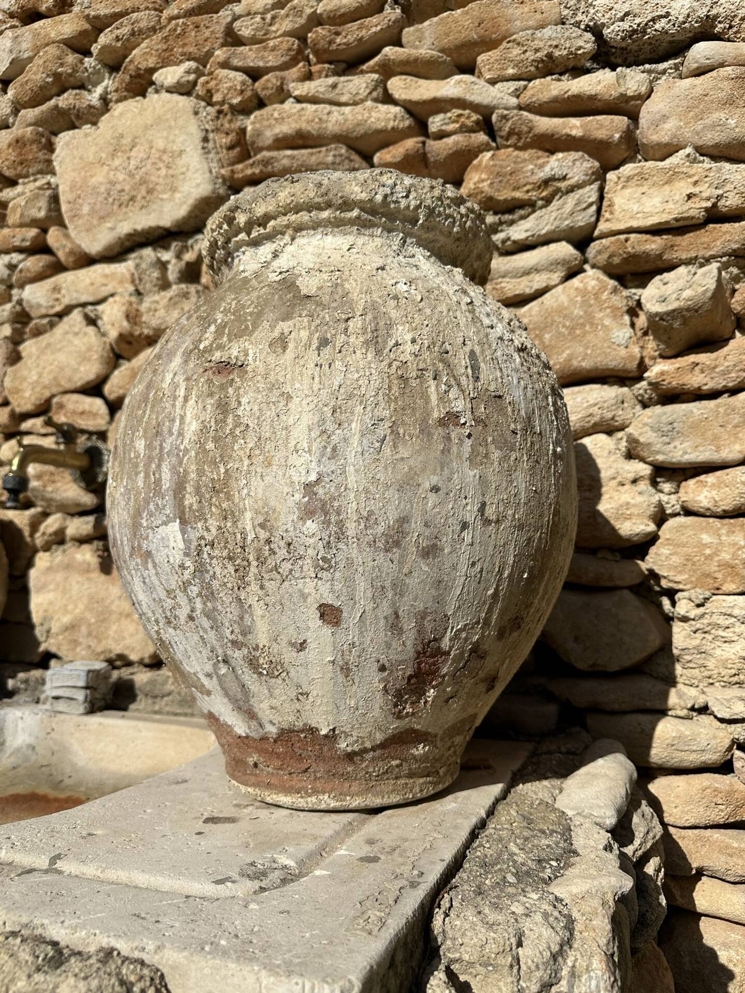 Jarre poterie en terre cuite ancienne 19ème