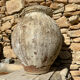Ancient terracotta pottery jar from the 19th century.