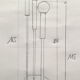 Lampadaire années 70 chromé 3 boules opalines blanche