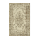 Hand-knotted unique turkish beige rug 200 cm x 300 cm