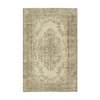 Tapis beige turc unique noué à la main 200 cm x 300 cm