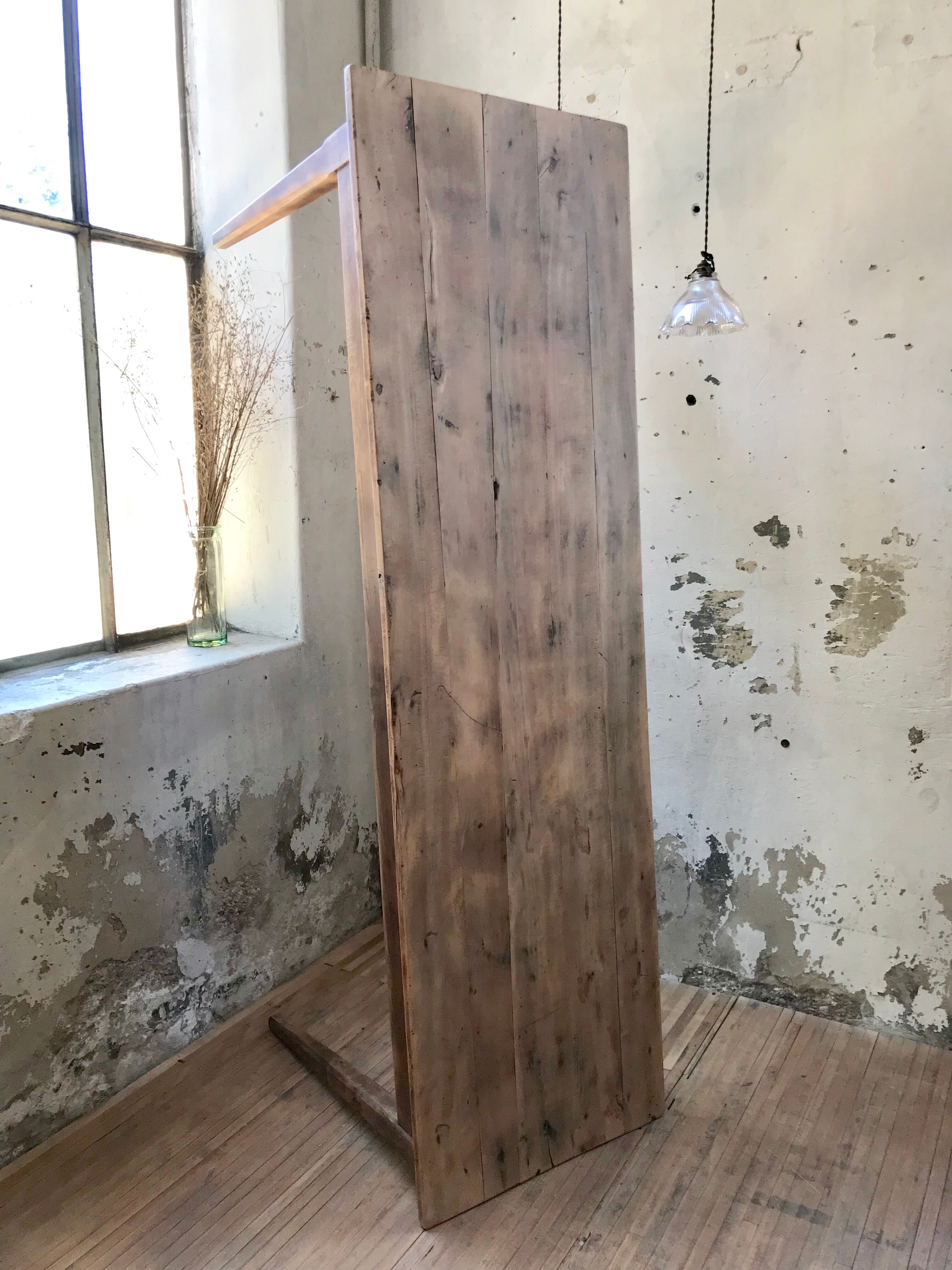 Table de ferme vintage en hêtre