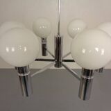 Opaline Glass Pendant Lamp from Sölken Leuchten, Germany, 1960s