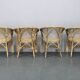 1970s Set of Four Rattan Chairs, Italy