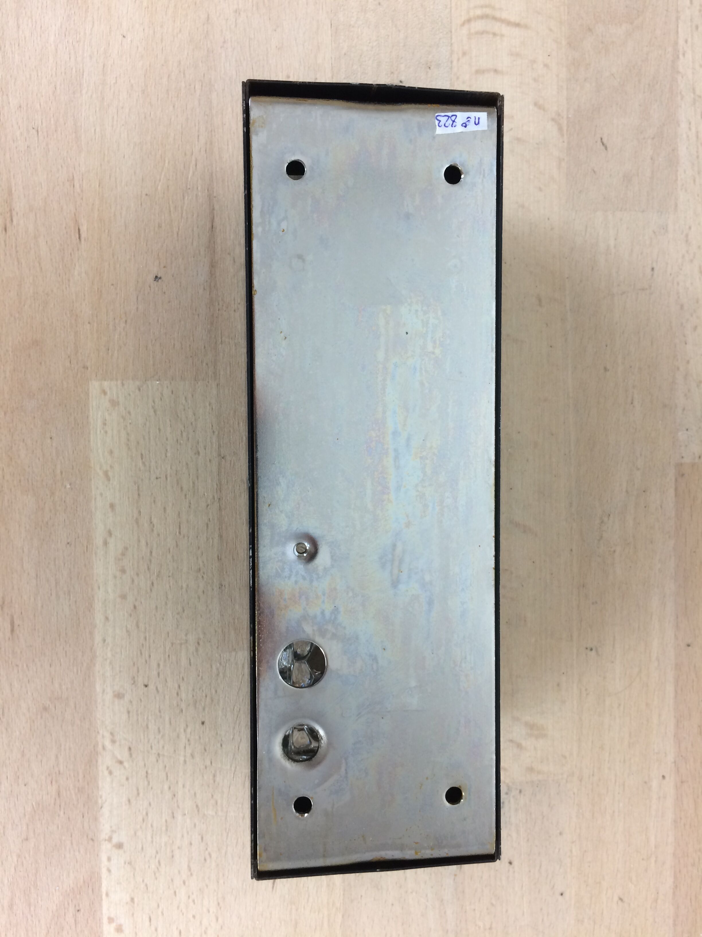 Wall lamp 50s, metal and molded glass