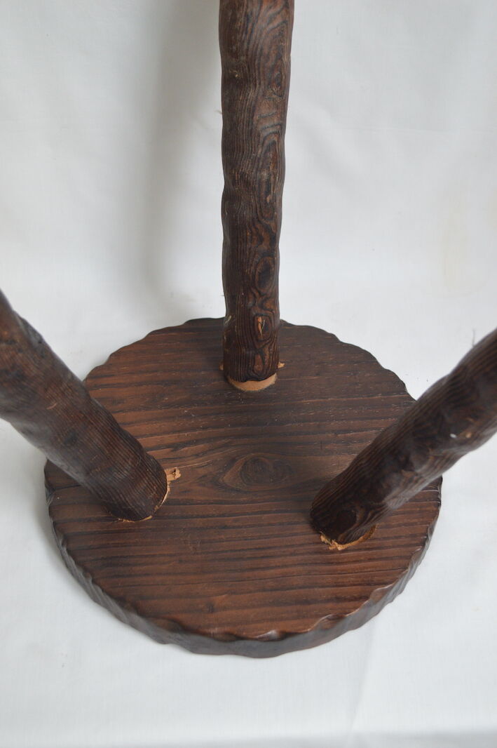 Wooden tripod stool