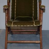 Pair of Victorian military folding chairs