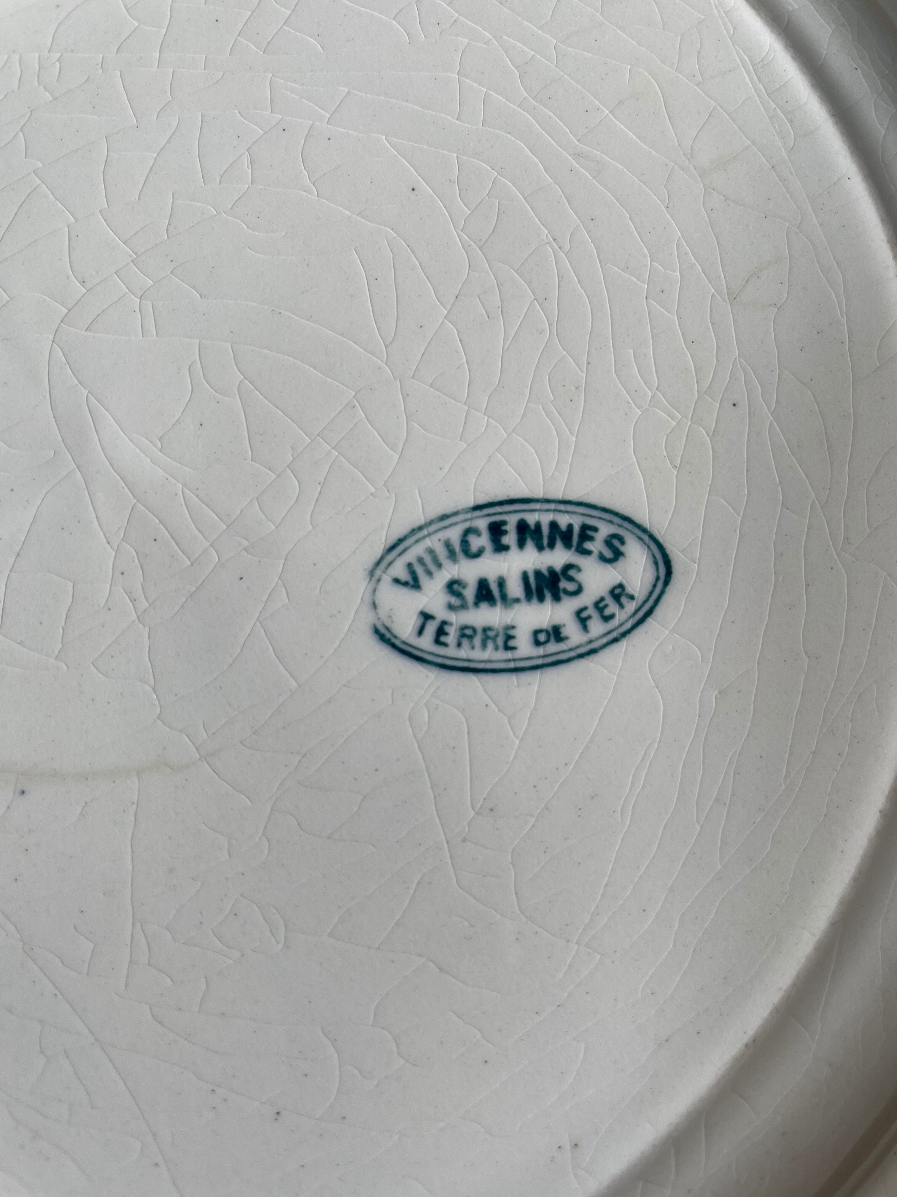 Set of 2 flat plates Terre de Fer, collection "Vincennes" Salins