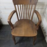 Fauteuil de bureau américain ancien en chêne