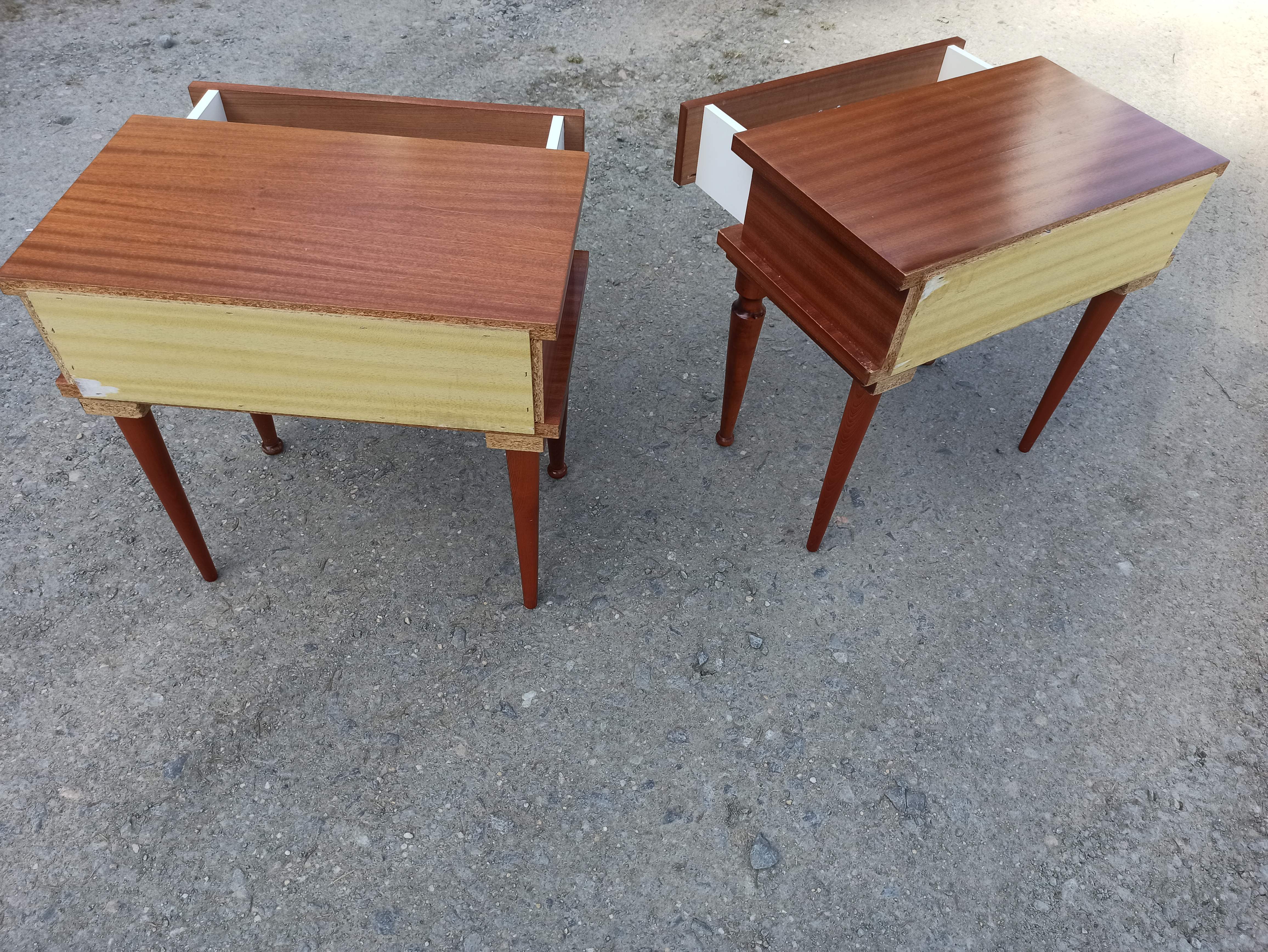 Pair of 50s Scandinavian style bedside tables