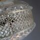 Chandelier crystal décor polished flowers, vintage 1950 style art deco