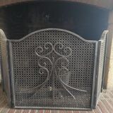 Wrought iron fireplace screen