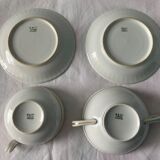 Service of 39 cups cups under pourer cups milk pot and sugar bernardaud porcelain Limoges