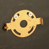 Paire d'appliques murales métal chromé et globe verre fumé, seventies