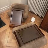 Pair of 2 Gao design poufs by JP Laloy for Cinna - 1970s