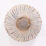 Lampe de plafond antique en cristal des années 1930
