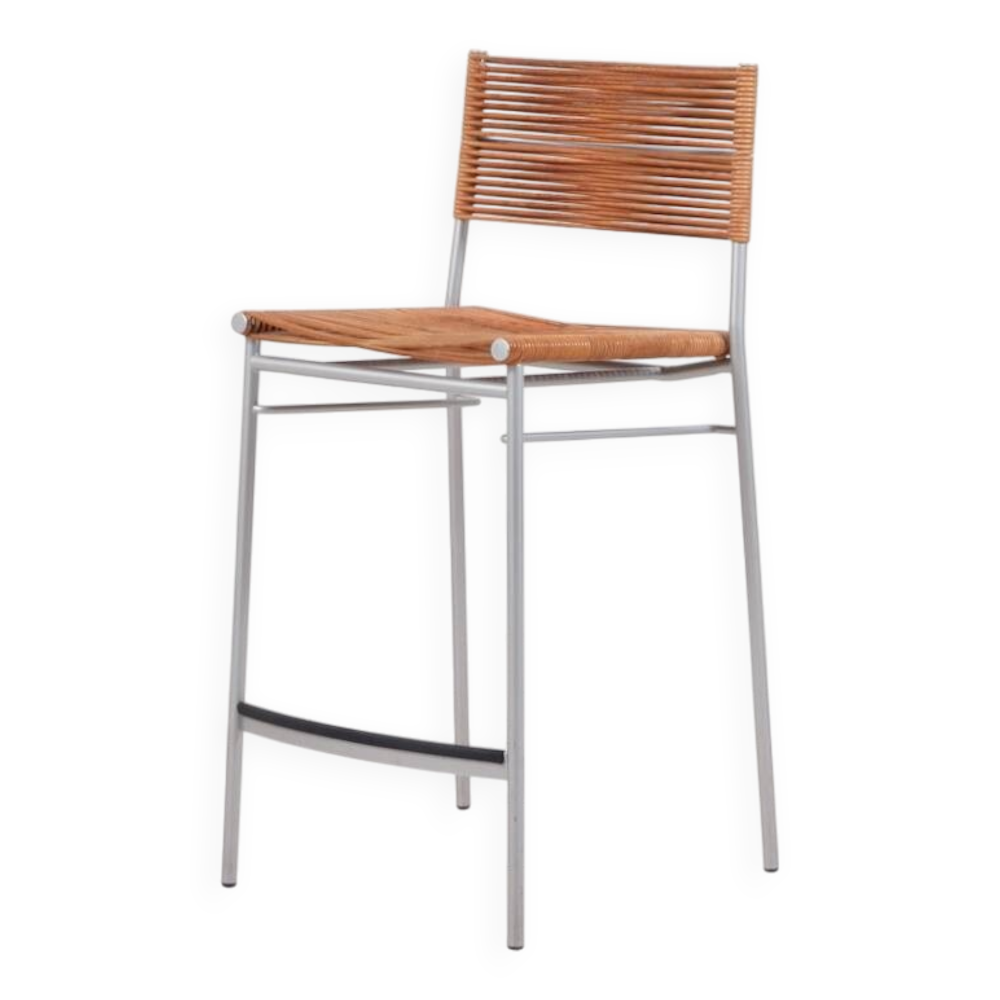 „Miss B“ steel lacquered aluminium bar stool by Tito Agnoli