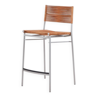 Tabouret de bar en aluminium laqué « Miss B » par Tito Agnoli