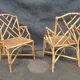 Vintage rattan armchair Italian work